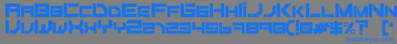 Fiker regular Font – Blue Fonts on Gray Background