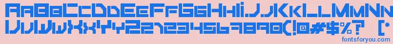 Fiker regular-fontti – siniset fontit vaaleanpunaisella taustalla