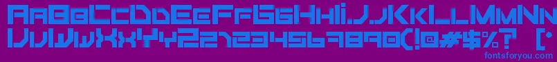 Fiker regular-fontti – siniset fontit violetilla taustalla