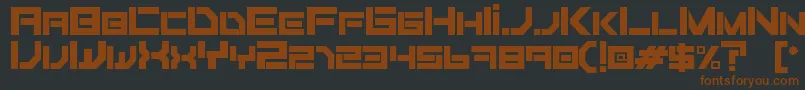 Fiker regular-fontti – ruskeat fontit mustalla taustalla
