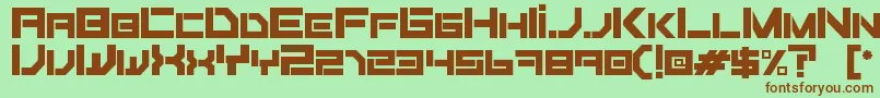 Fiker regular Font – Brown Fonts on Green Background