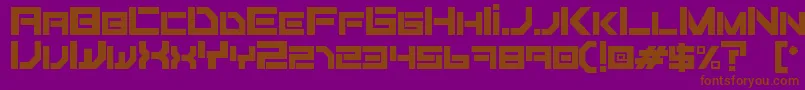 Шрифт Fiker regular – коричневые шрифты на фиолетовом фоне