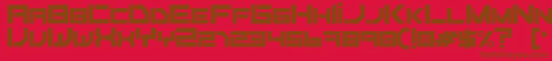 フォントFiker regular – 赤い背景に茶色の文字