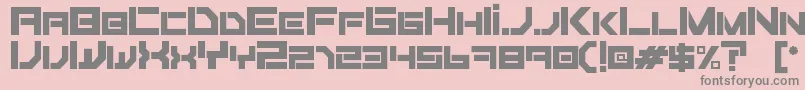 フォントFiker regular – ピンクの背景に灰色の文字