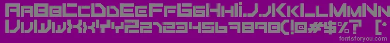 Fiker regular-fontti – harmaat kirjasimet violetilla taustalla