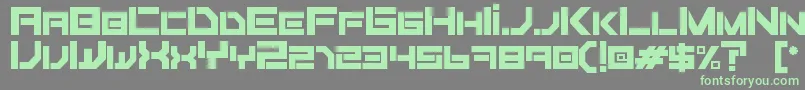 Шрифт Fiker regular – зелёные шрифты на сером фоне
