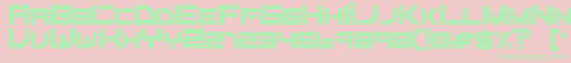 フォントFiker regular – ピンクの背景に緑の文字