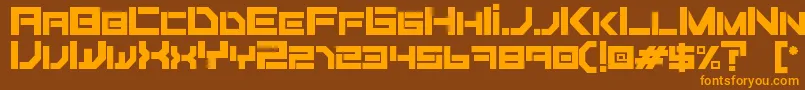 Шрифт Fiker regular – оранжевые шрифты на коричневом фоне