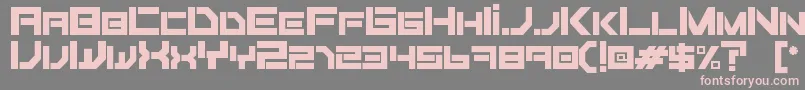 Fiker regular-fontti – vaaleanpunaiset fontit harmaalla taustalla