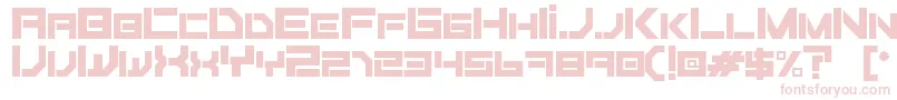 フォントFiker regular – 白い背景にピンクのフォント