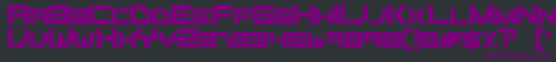 Шрифт Fiker regular – фиолетовые шрифты на чёрном фоне