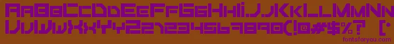 フォントFiker regular – 紫色のフォント、茶色の背景
