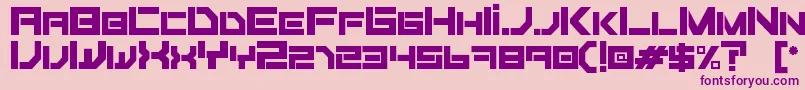 Czcionka Fiker regular – fioletowe czcionki na różowym tle