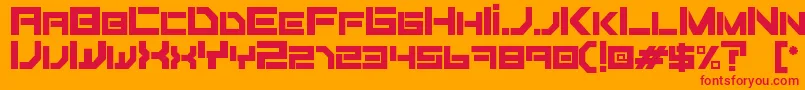 Fiker regular Font – Red Fonts on Orange Background