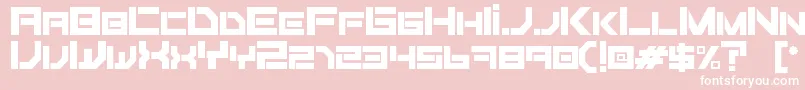 Шрифт Fiker regular – белые шрифты на розовом фоне