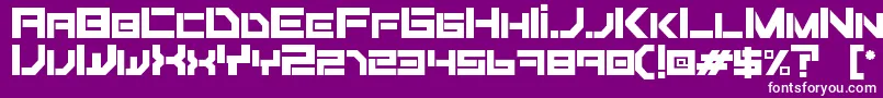 Fiker regular-fontti – valkoiset fontit violetilla taustalla