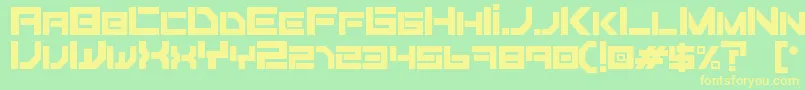 Шрифт Fiker regular – жёлтые шрифты на зелёном фоне