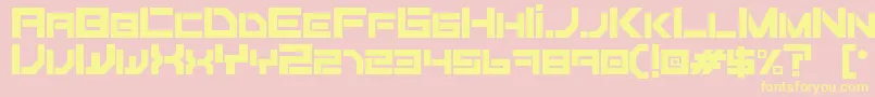 Шрифт Fiker regular – жёлтые шрифты на розовом фоне