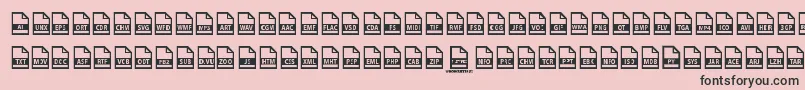 File Types Font – Black Fonts on Pink Background