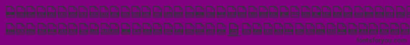 File Types Font – Black Fonts on Purple Background