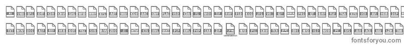 Czcionka File Types – szare czcionki