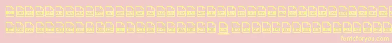 File Types Font – Yellow Fonts on Pink Background