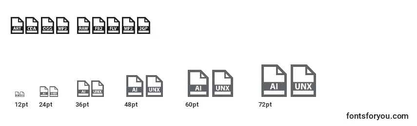 File Types Font Sizes