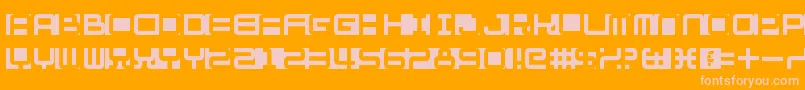 Fill In The Gaps Font – Pink Fonts on Orange Background