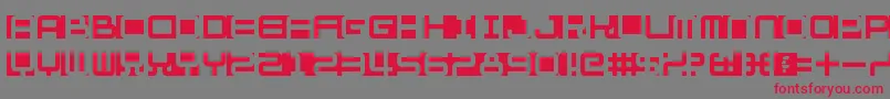 Fill In The Gaps Font – Red Fonts on Gray Background
