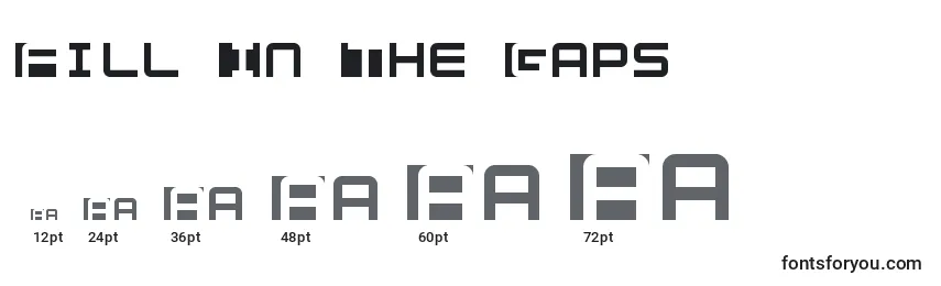 Fill In The Gaps Font Sizes