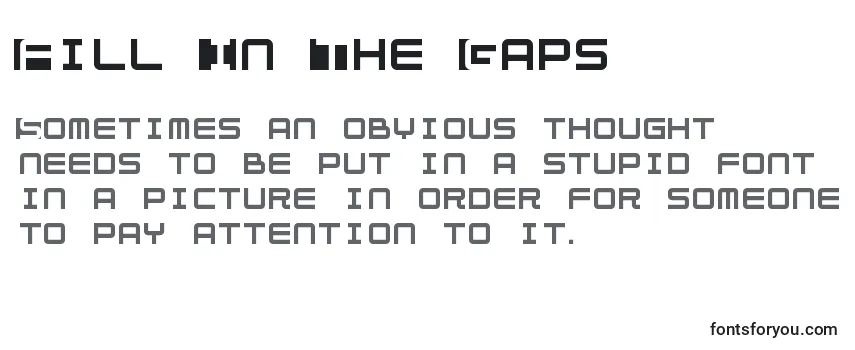 Fill In The Gaps Font