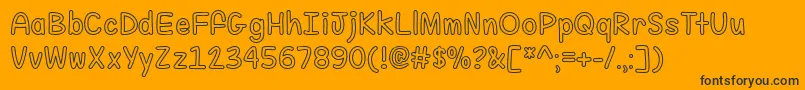 Fill Me With Color   Font – Black Fonts on Orange Background