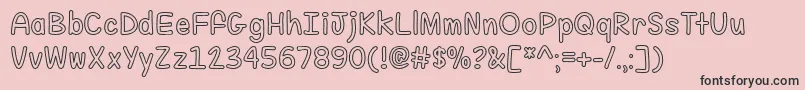 Шрифт Fill Me With Color   – чёрные шрифты на розовом фоне