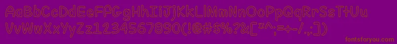 Fill Me With Color  -Schriftart – Braune Schriften auf violettem Hintergrund