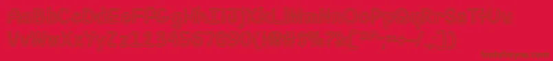 フォントFill Me With Color   – 赤い背景に茶色の文字