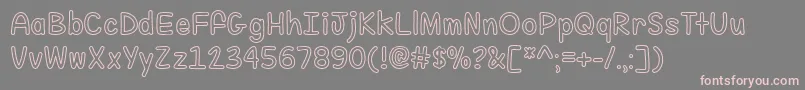 フォントFill Me With Color   – 灰色の背景にピンクのフォント