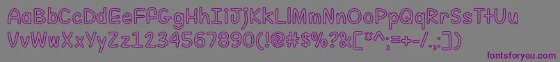 Шрифт Fill Me With Color   – фиолетовые шрифты на сером фоне