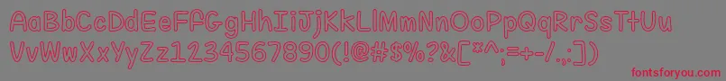 Fill Me With Color   Font – Red Fonts on Gray Background