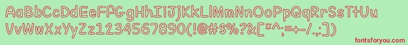 Fill Me With Color   Font – Red Fonts on Green Background