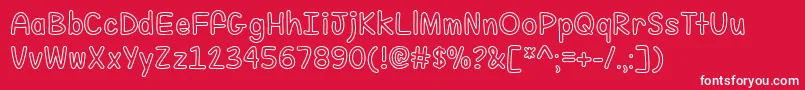 フォントFill Me With Color   – 赤い背景に白い文字