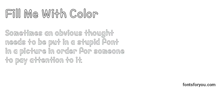 Fill Me With Color   Font