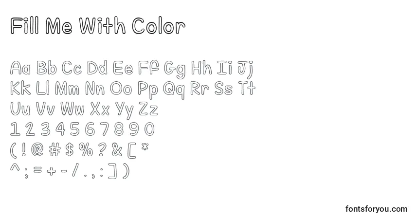 Fill Me With Color   (126654) Font – alphabet, numbers, special characters