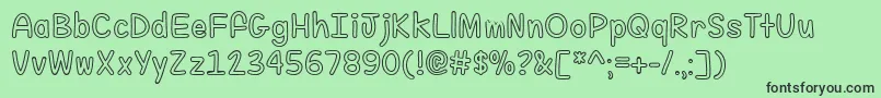 Fill Me With Color   Font – Black Fonts on Green Background