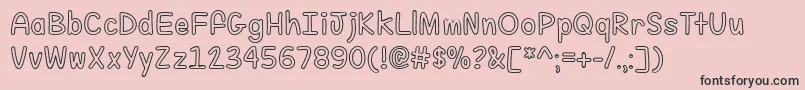 Fill Me With Color  -Schriftart – Schwarze Schriften auf rosa Hintergrund