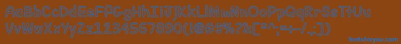 Fill Me With Color   Font – Blue Fonts on Brown Background