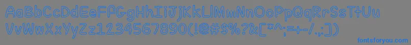 フォントFill Me With Color   – 灰色の背景に青い文字