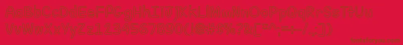 フォントFill Me With Color   – 赤い背景に茶色の文字