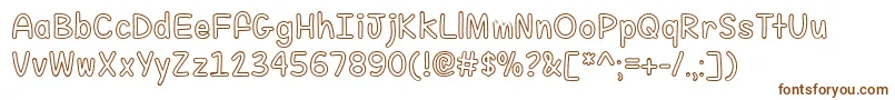 Шрифт Fill Me With Color   – коричневые шрифты на белом фоне