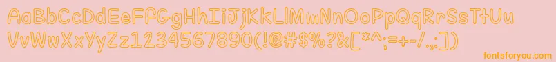 Fill Me With Color   Font – Orange Fonts on Pink Background