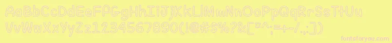 Fill Me With Color   Font – Pink Fonts on Yellow Background